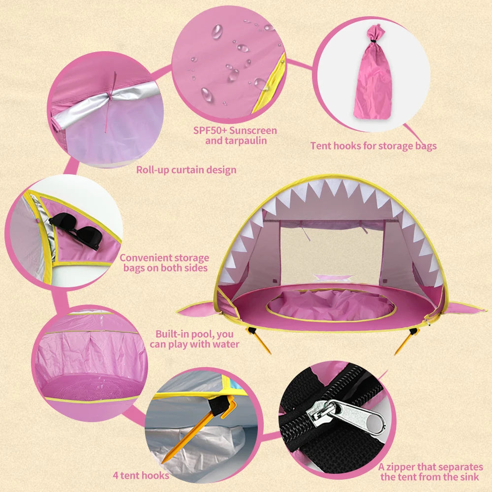 Tente de Plage pour Bébé – Rose