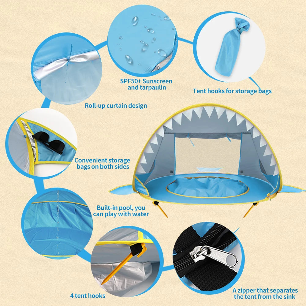 Tente de Plage pour Bébé – Bleue