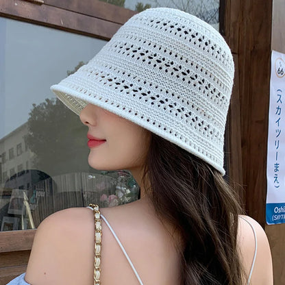 Chapeau de Plage Décontracté – Blanc