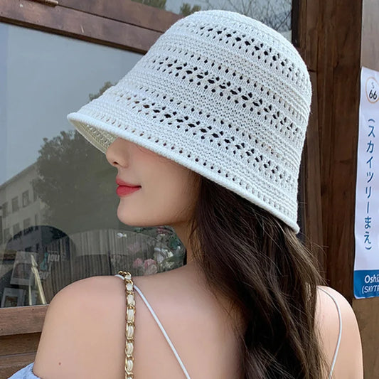 Chapeau de Plage Décontracté – Blanc